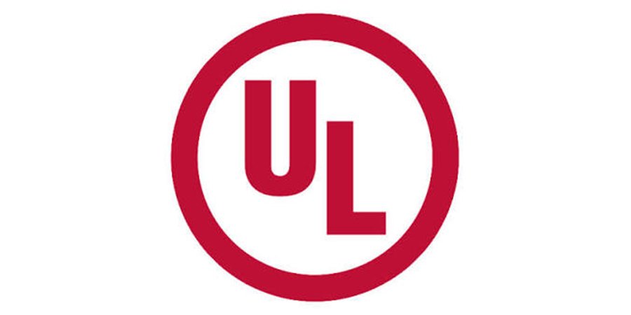 A red circular logo with the letters U and L inside, representing UL certification.